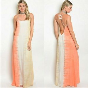 Gorgeous Apricot Maxi Dress